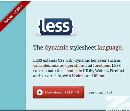 图 1.LESS 的官网介绍